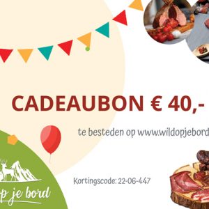 wild vlees hertenbiefstuk kadobon