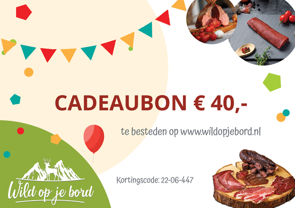 wild vlees hertenbiefstuk kadobon